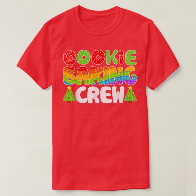 Christmas Cookie Baking Crew Funny Pajamas Fidget  T-Shirt (Design Front)