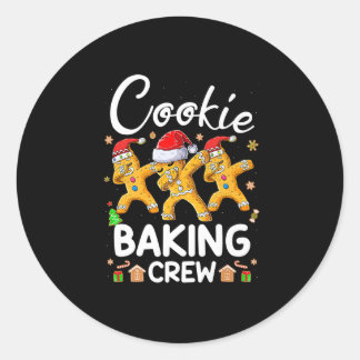 Christmas Cookie Baking Crew Funny Pyjamas Family Classic Round Sticker