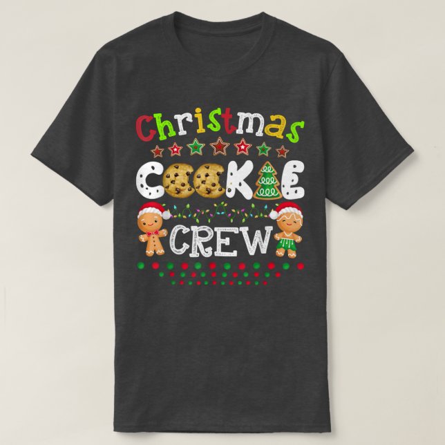 Christmas Cookie Baking Crew Funny Pyjamas Family  T-Shirt (Design Front)