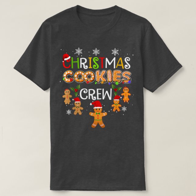 Christmas Cookie Baking Crew Funny Pyjamas Family  T-Shirt (Design Front)