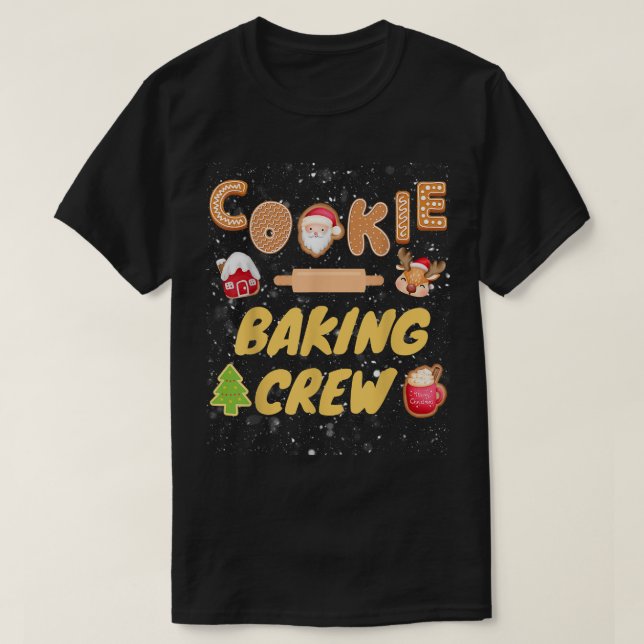 Christmas Cookie Baking Crew Funny Pyjamas Xmas  T-Shirt (Design Front)