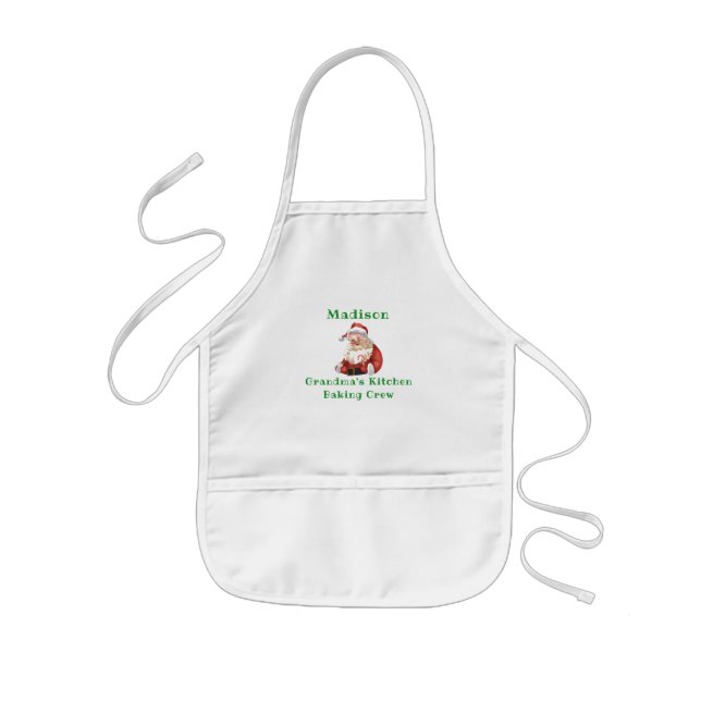Christmas Cookie Baking Crew Grandmas Kitchen G Kids Apron (Front)