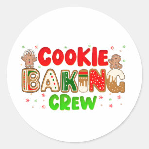 Christmas Cookie Baking Crew Group Matching Xmas   Classic Round Sticker