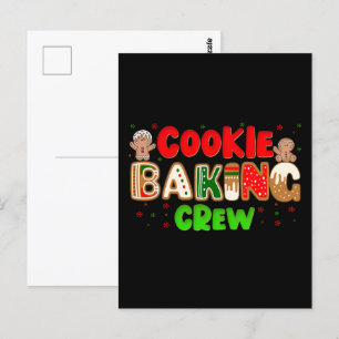 Christmas Cookie Baking Crew Group Matching Xmas Postcard