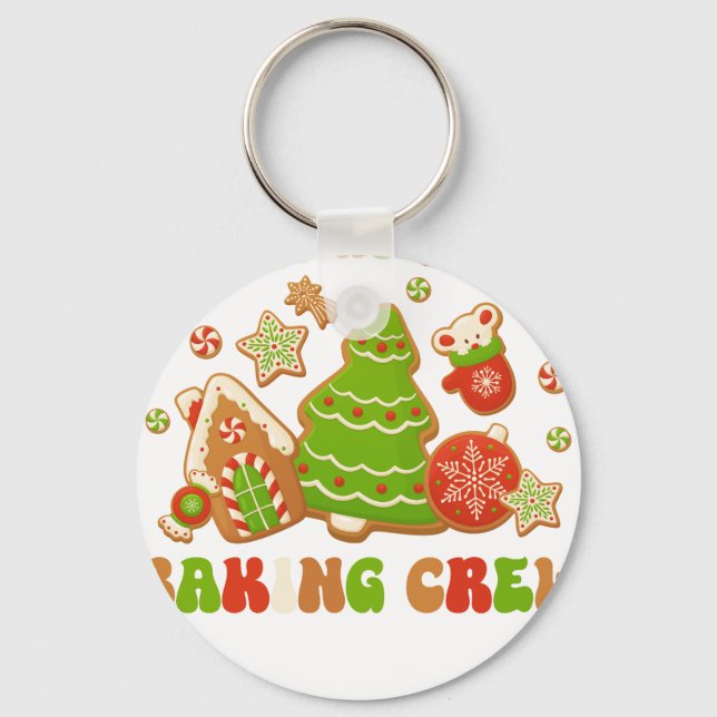 christmas cookie baking crew key ring (Front)