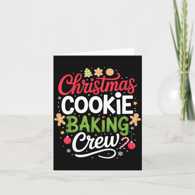 Christmas Cookie Baking Crew Mom Funny Proud Holid Card (Front)