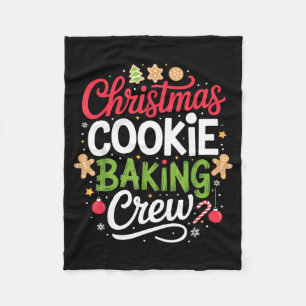 Christmas Cookie Baking Crew Mom Funny Proud Holid Fleece Blanket