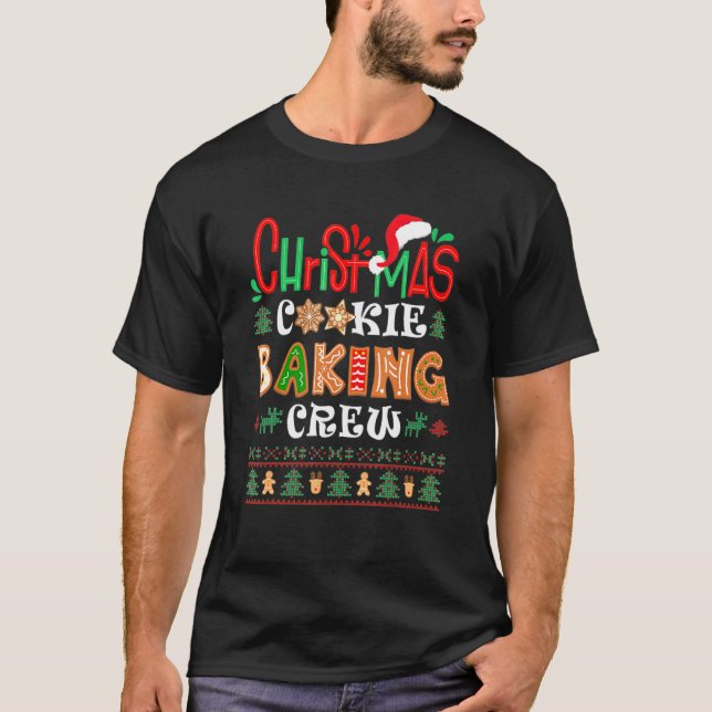 Christmas Cookie Baking Crew Pyjamas Family Xmas T-Shirt (Front)