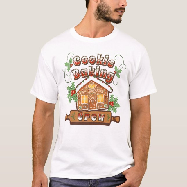 Christmas Cookie Baking Gingerbread House Crew -  T-Shirt (Front)