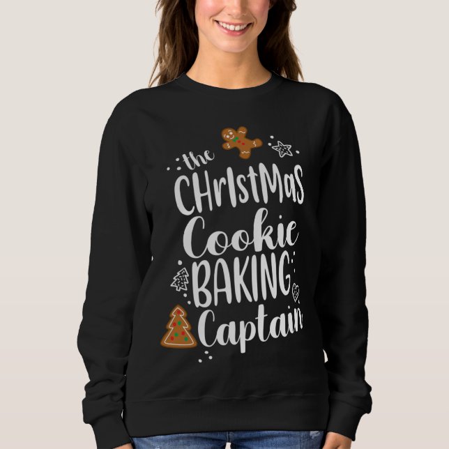 Christmas Cookie Baking Team Captain Crew Cute Gin Sweatshirt (Front)