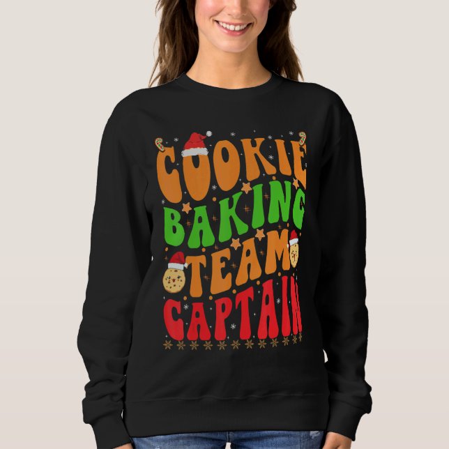 Christmas Cookie Baking Team Captain Gingerbread X Sweatshirt (Front)