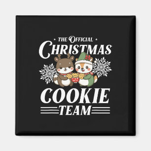 Christmas Cookie Baking Team Funny X-mas Animals Magnet