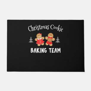 Christmas cookie baking team gingerbread man doormat
