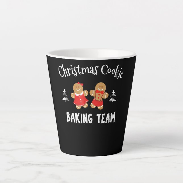 Christmas cookie baking team | gingerbread man latte mug (Front)