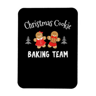 Christmas cookie baking team gingerbread man magnet