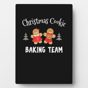 Christmas cookie baking team   gingerbread man plaque