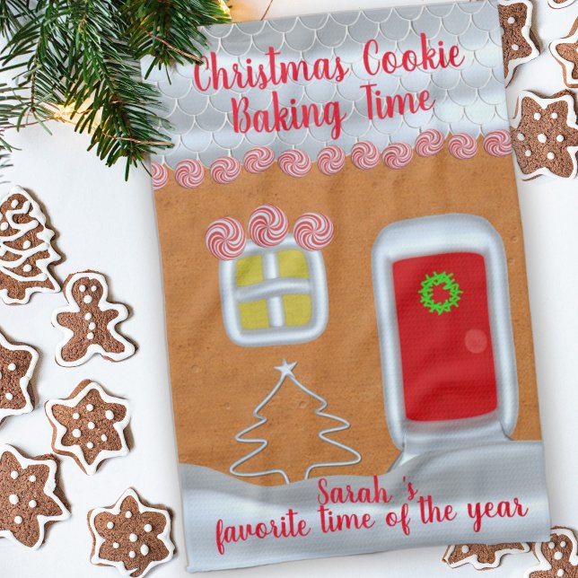 Christmas Cookie Baking Time Holiday Kitchen Towel (Creator Uploaded)