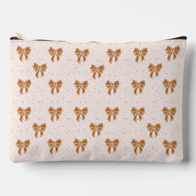 Christmas Cookie Bows Accessory Pouch (Front)