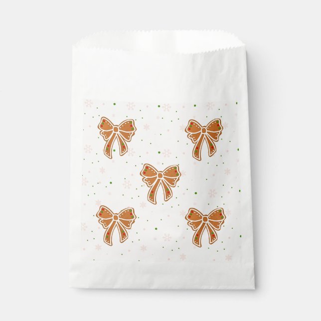Christmas Cookie Bows Favour Bag (Front)