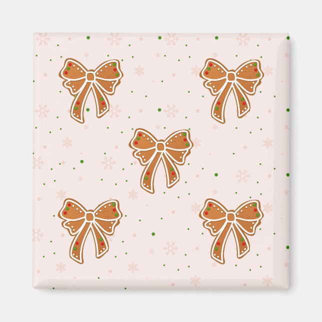 Christmas Cookie Bows Magnet (Front)