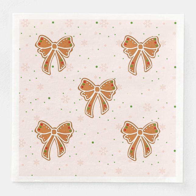 Christmas Cookie Bows Napkin (Front)