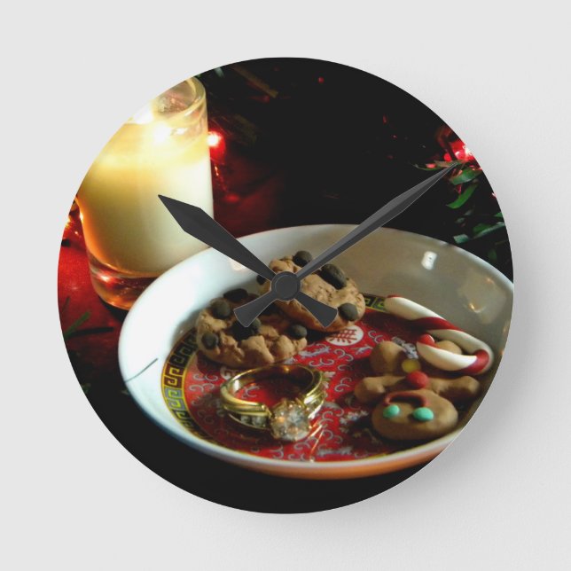 Christmas Cookie Candle Round Clock (Front)