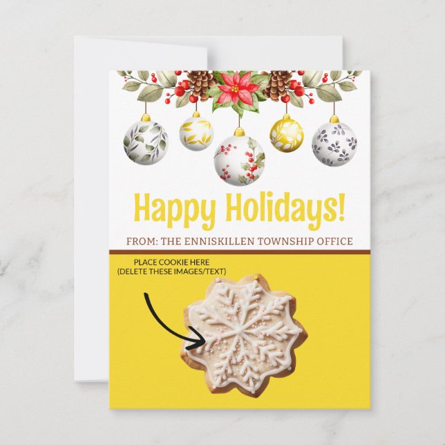 Christmas Cookie Cards, Personalised Gifting Cards (Front)