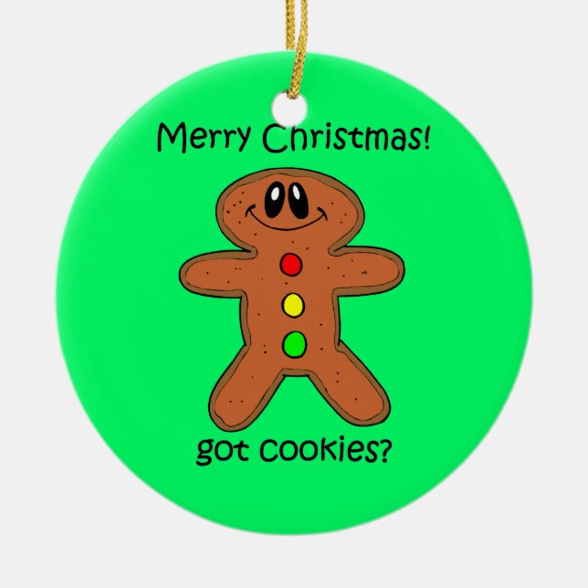 Christmas cookie ceramic ornament (Front)