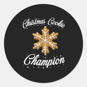 Christmas Cookie Chamon Baker  Classic Round Sticker