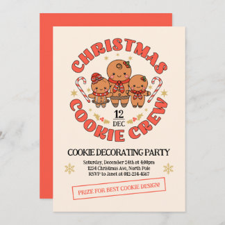 Christmas Cookie Crew Family Invitation