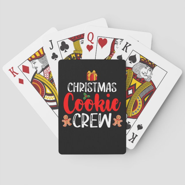 Christmas Cookie Crew Family Pyjamas Xmas Holiday Playing Cards (Back)