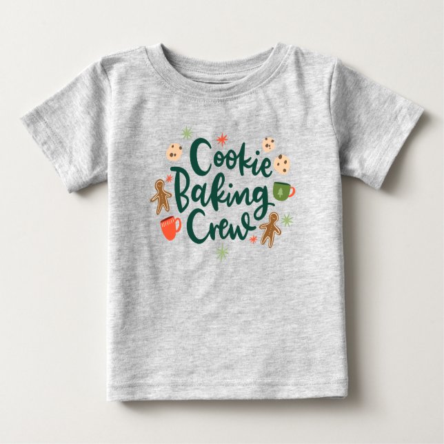 Christmas Cookie Crew Holiday Baking T-Shirt (Front)