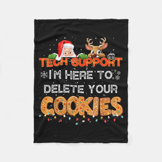 Christmas Cookie Crew Pajamas Tech Baking Family F Fleece Blanket (Front)