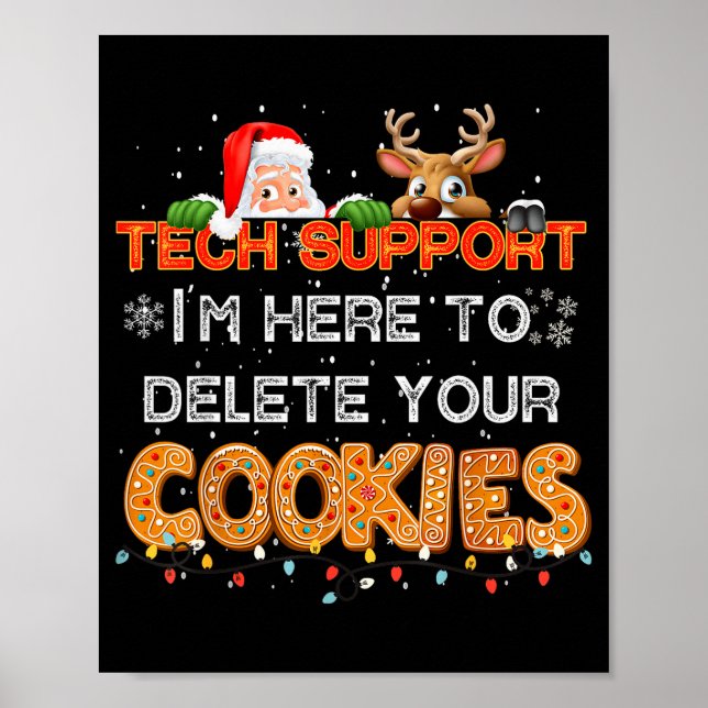 Christmas Cookie Crew Pyjamas Tech Baking Family F Poster (Front)