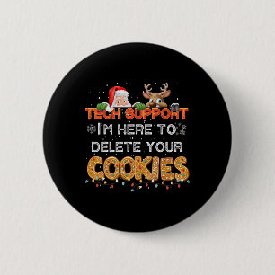 Christmas Cookie Crew Pyjamas Tech King Family Fun 6 Cm Round Badge
