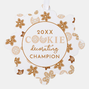 Christmas Cookie Decorating Champion Prize Tree Decoration Card