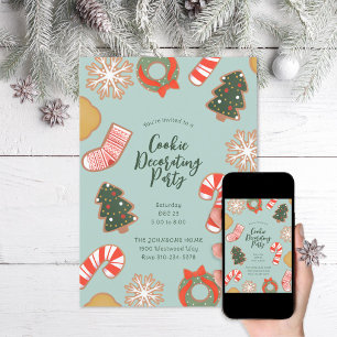 Christmas Cookie Decorating Holiday Party Invitation