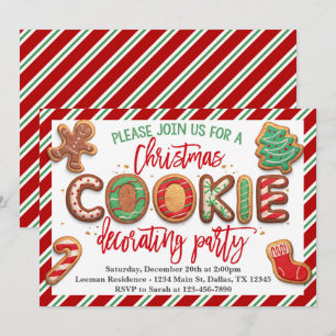 Christmas Cookie Decorating Party Invitation