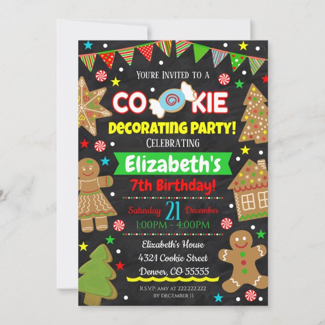 Christmas Cookie Decorating Party Invitation (Front)
