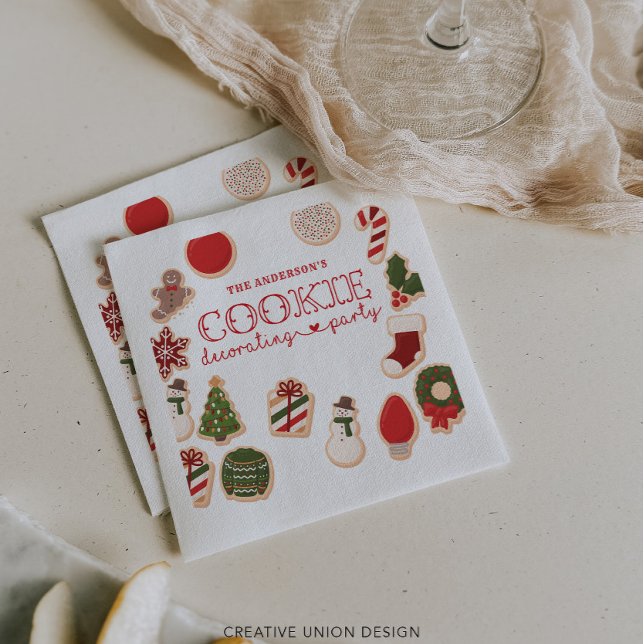 Christmas Cookie Decorating Party Napkin (Creator Uploaded)