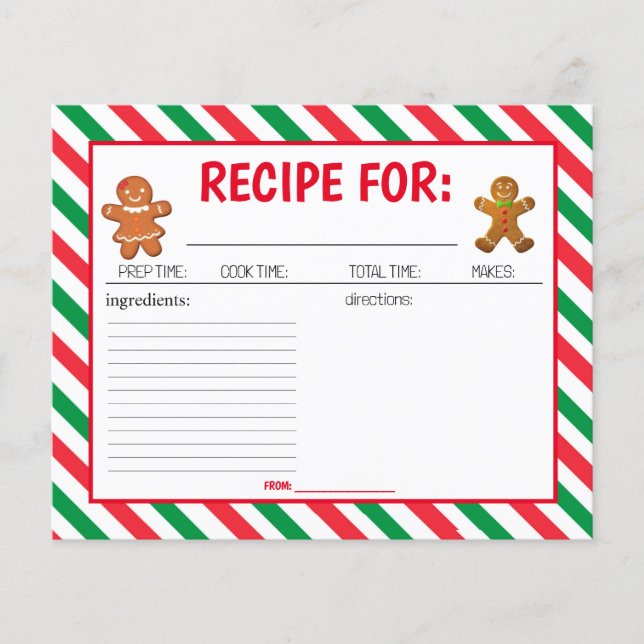 Christmas Cookie Decorating Party recipe card (Front)