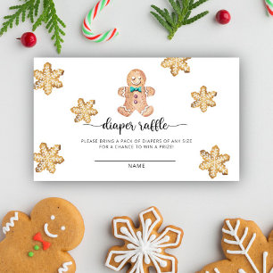 Christmas cookie diaper raffle ticket enclosure card