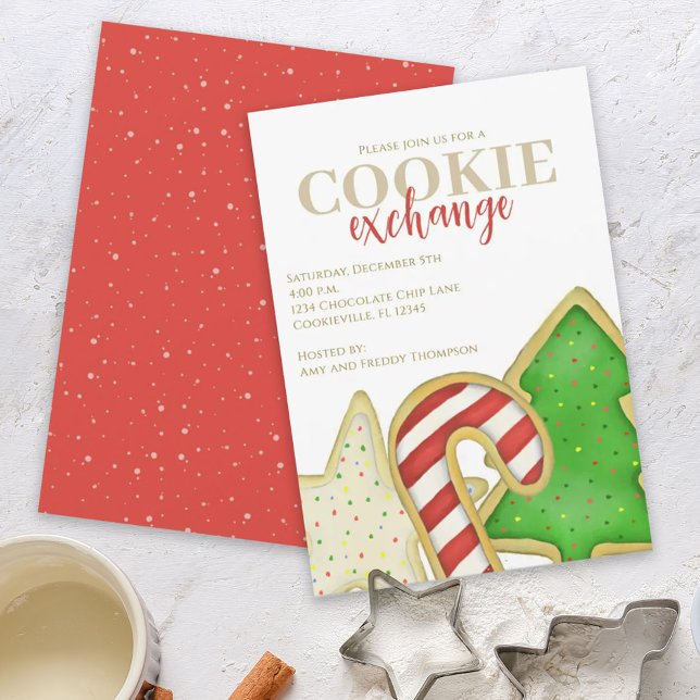 Christmas Cookie Exchange Cute Party  Invitation (Creator Uploaded)