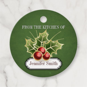Christmas Cookie Exchange Double sided green Tag