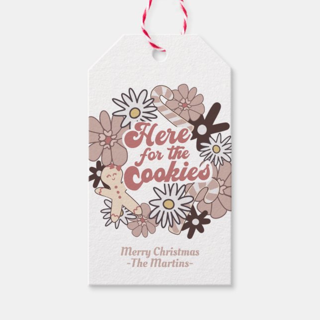Christmas Cookie Exchange Gingerbread Gift Tags (Front)