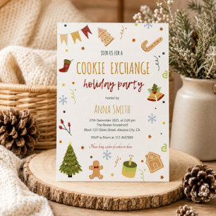 Christmas Cookie Exchange Holiday Cookie Swap Invitation