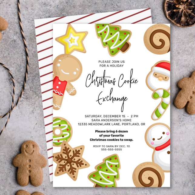 Christmas Cookie Exchange Holiday Party Invitation (Creator Uploaded)