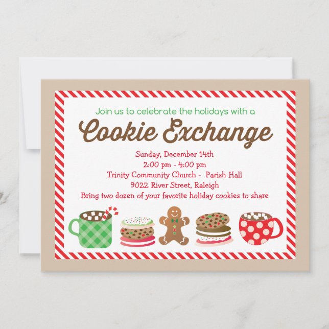 Christmas Cookie Exchange Invitation (Front)