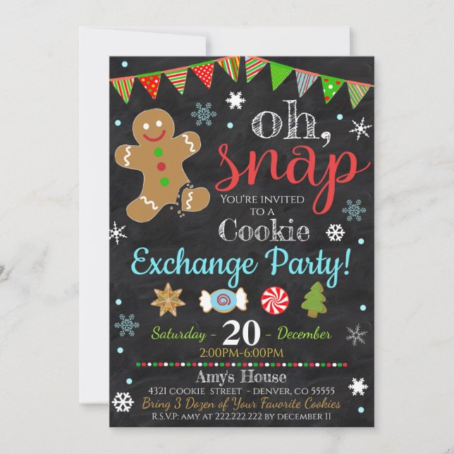 Christmas Cookie Exchange Invitation (Front)