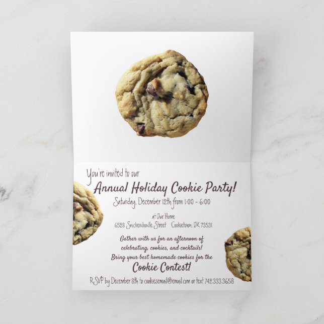 Christmas Cookie Exchange Invitation (Inside)